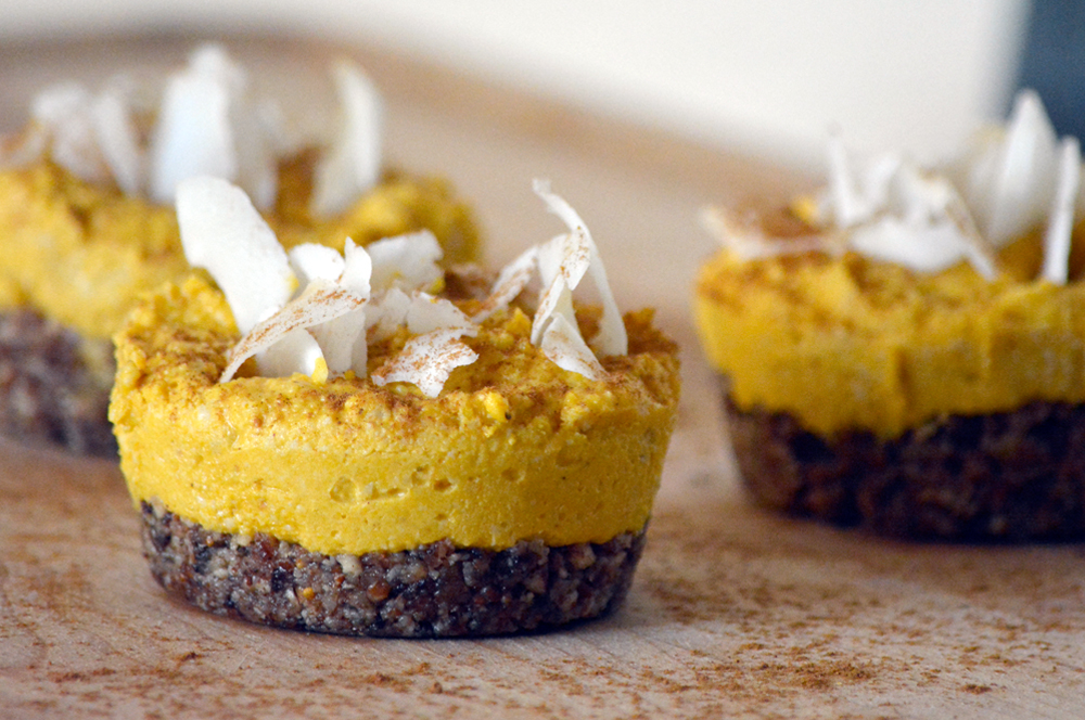 Mini Raw Pumpkin Pies