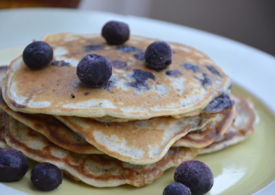 Crispy Blueberry Pancakes