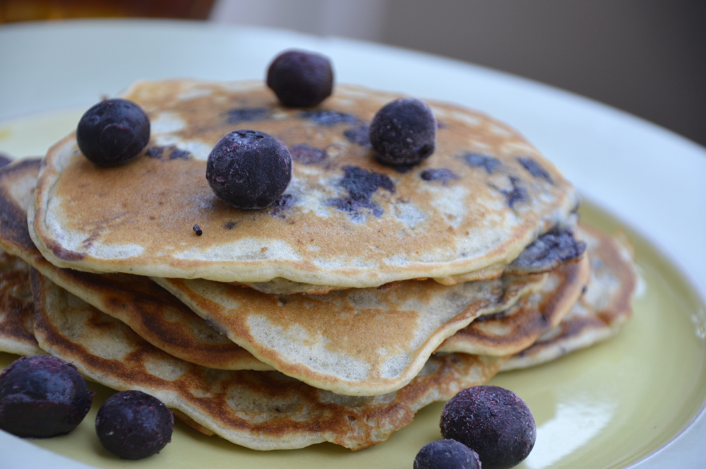 Crispy Blueberry Pancakes