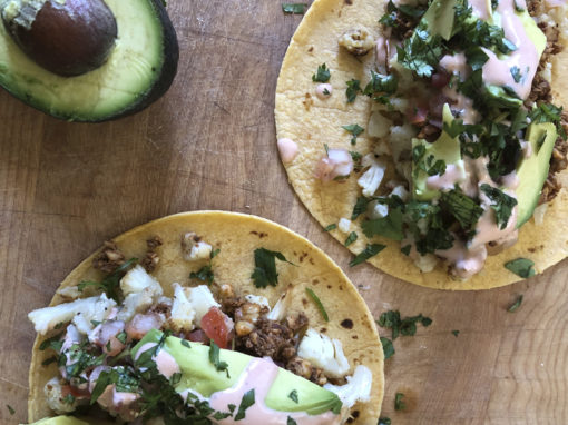 Cauliflower and Walnut Meat Tacos